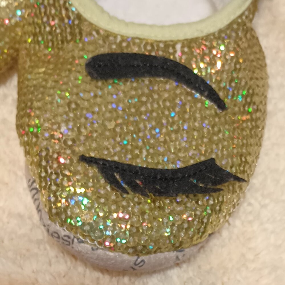Eye Candy Bling Snoozies Sequin Slipper Socks w/ Non-Skid Grips & Sherpa Lining - Picture 4 of 6